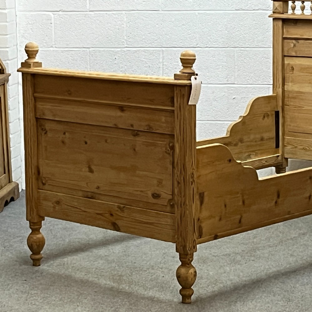 Antique Pine Sleigh Bed View IV