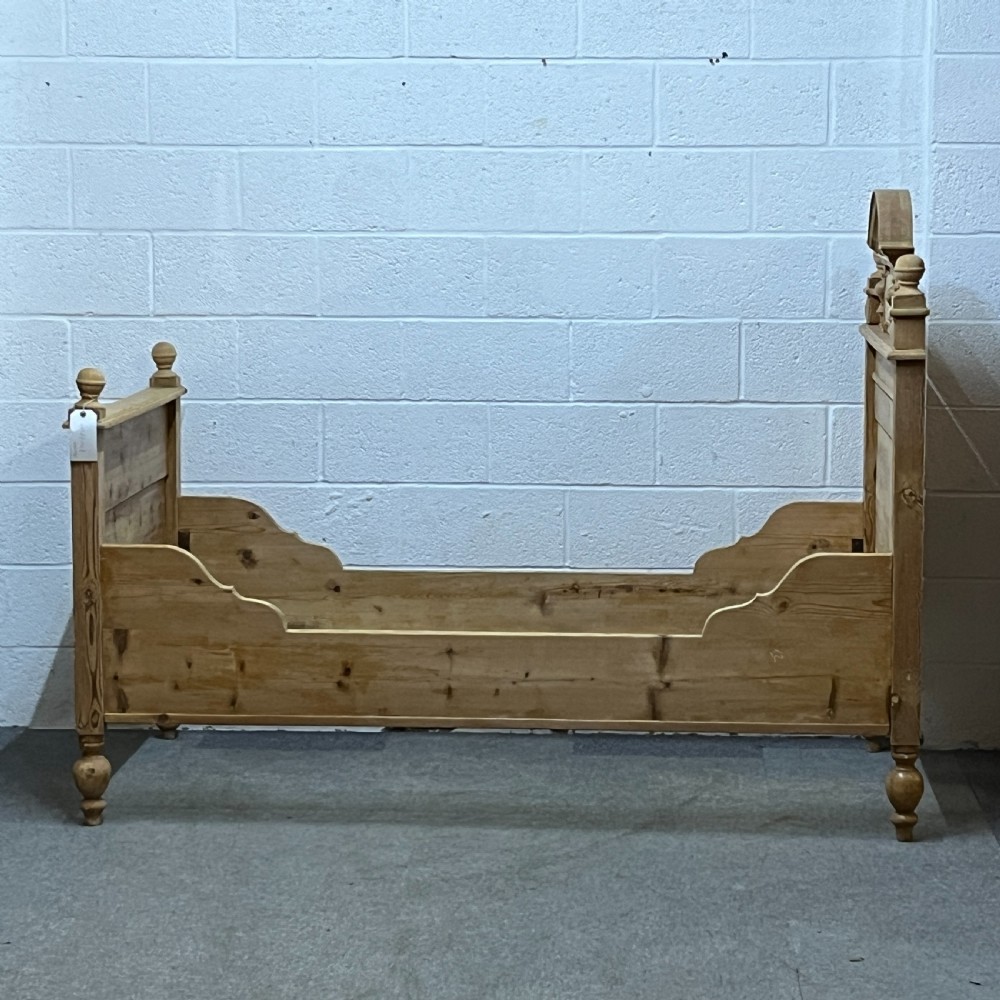 Antique Pine Sleigh Bed View V