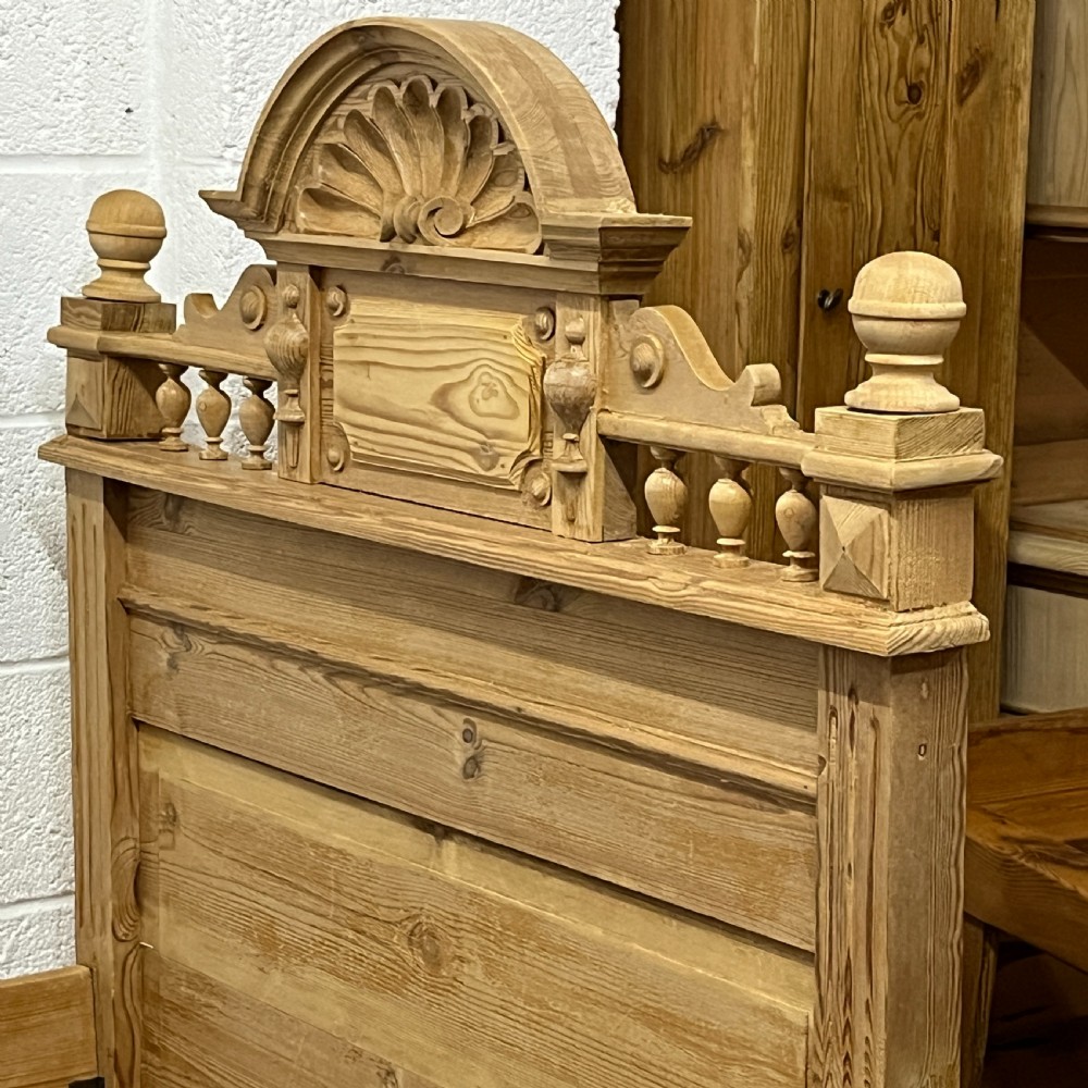 Antique Pine Sleigh Bed View VI