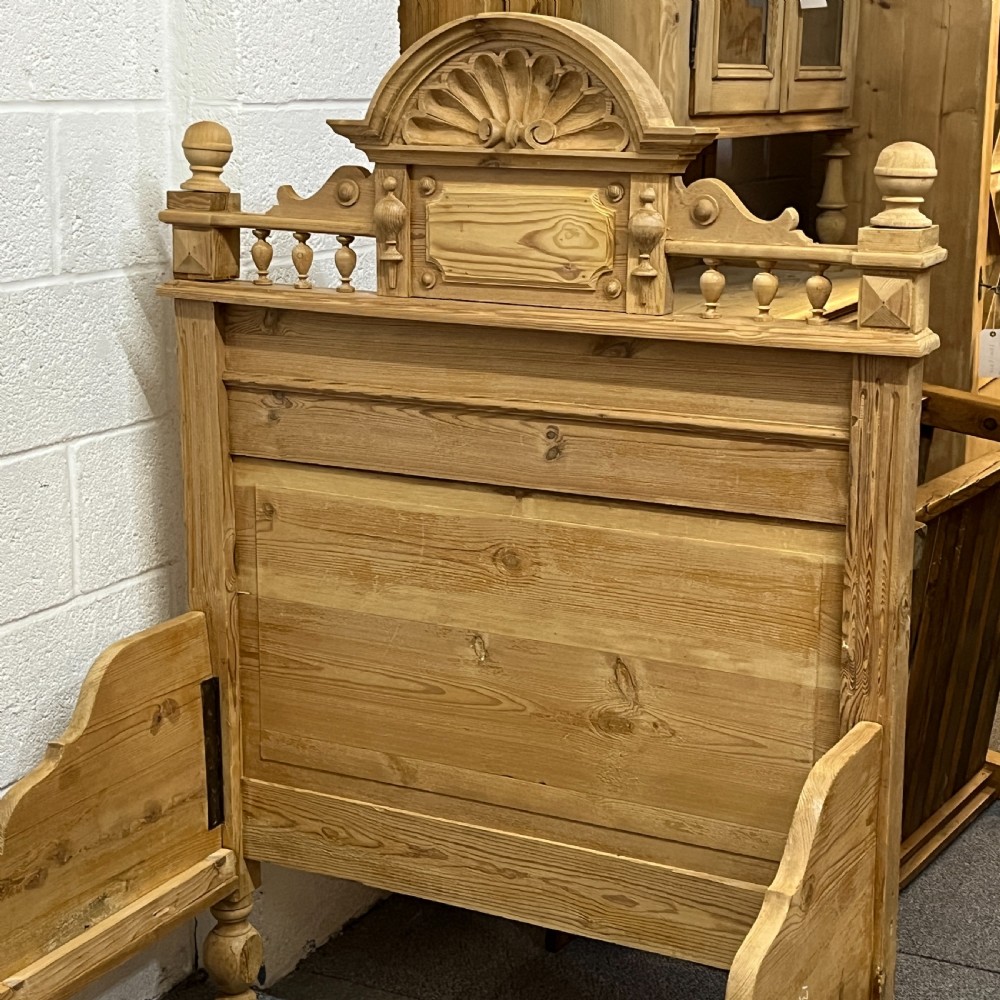 Antique Pine Sleigh Bed View VIII