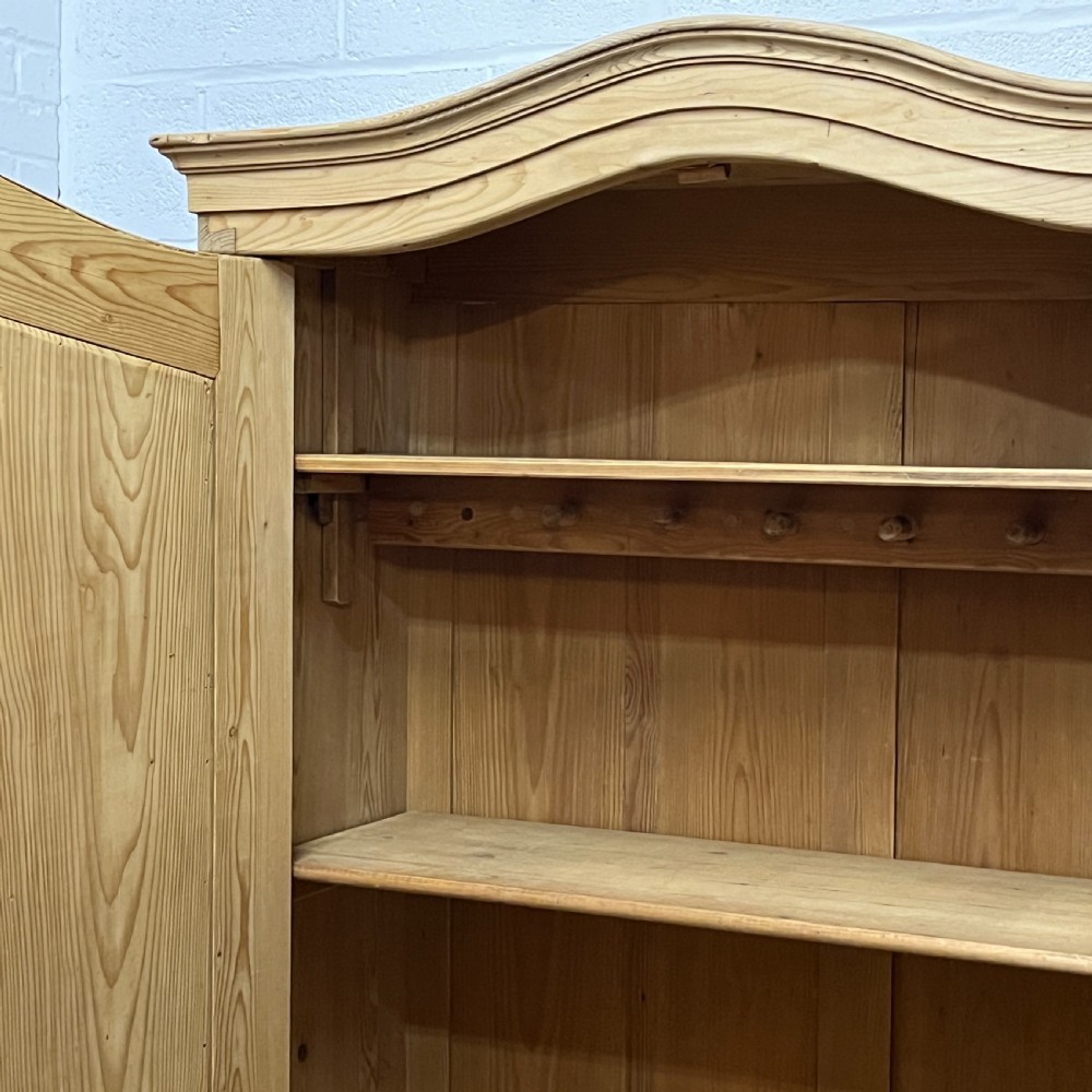 Large Antique Pine Arched Top Children's Wardrobe (Dismantles) View VI