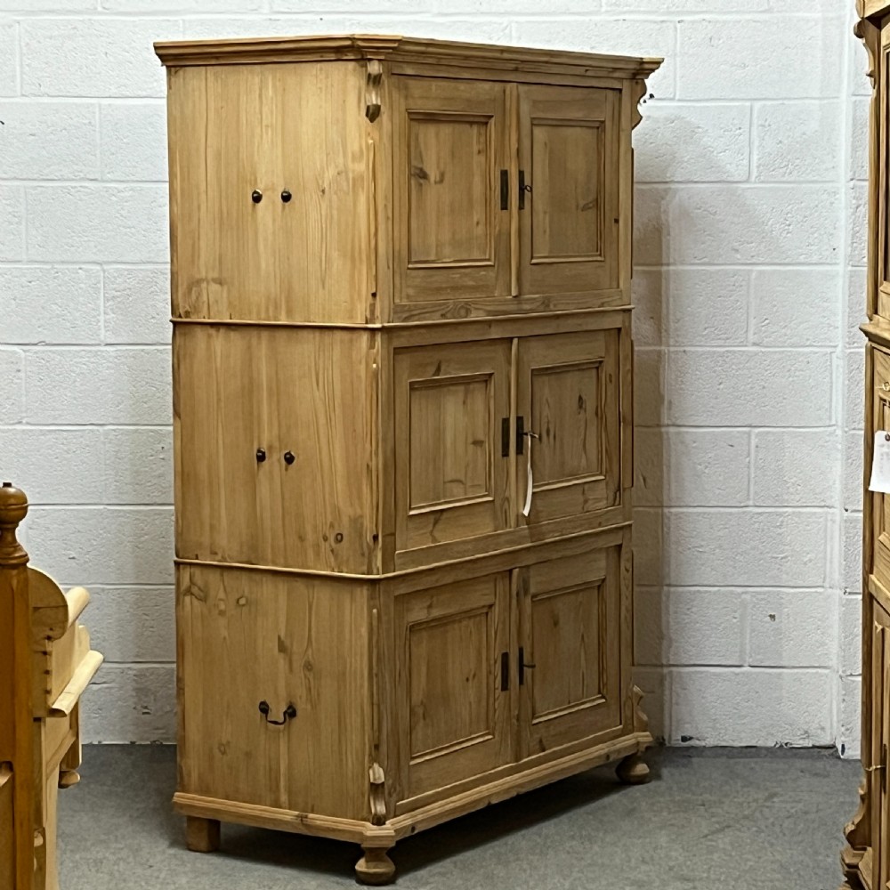 Antique Pine Campaign Cupboard View III
