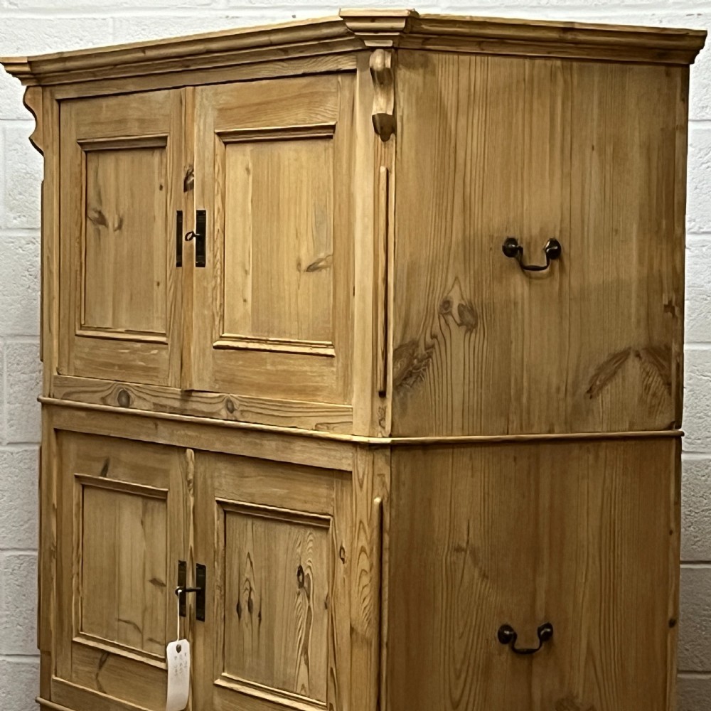 Antique Pine Campaign Cupboard View IV