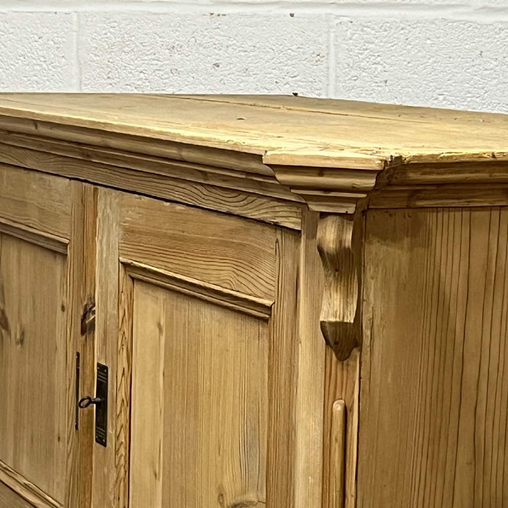 Antique Pine Campaign Cupboard View V