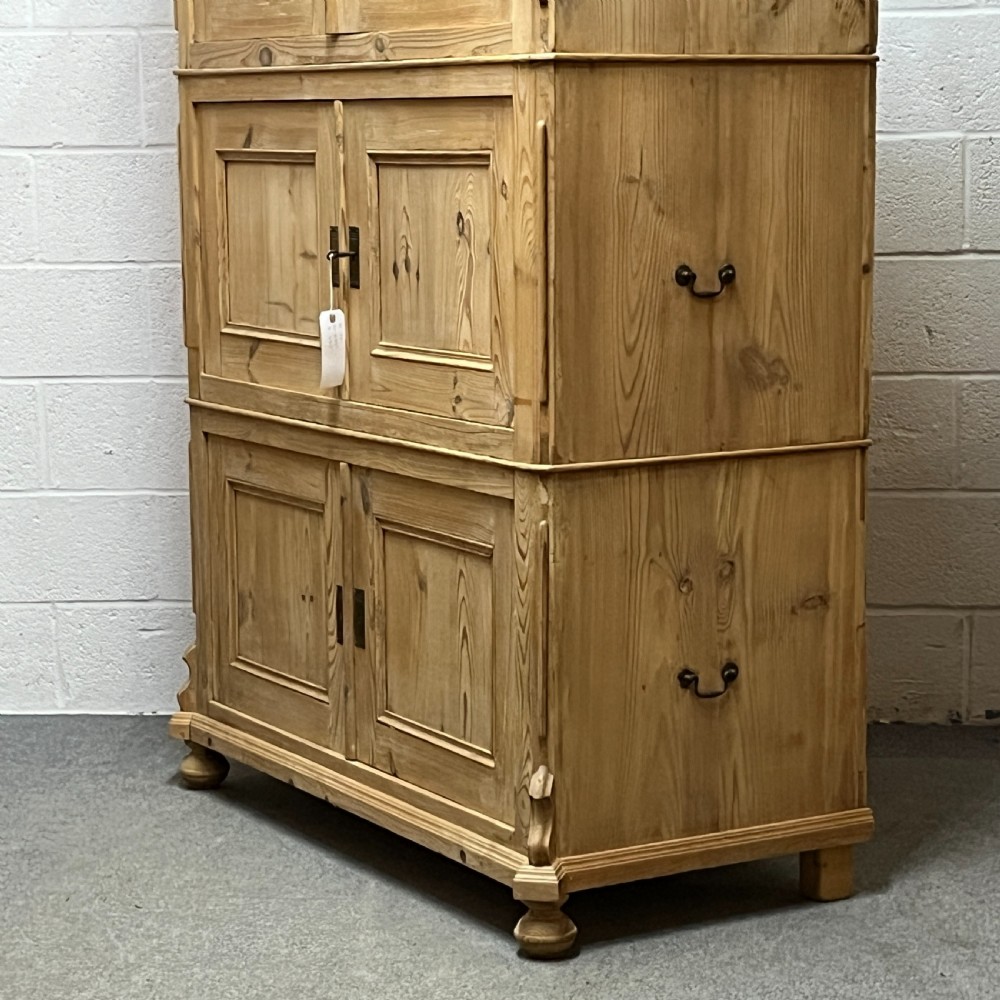 Antique Pine Campaign Cupboard View VI