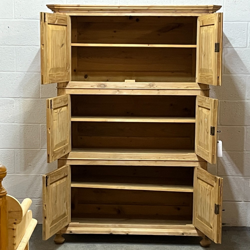 Antique Pine Campaign Cupboard View VII