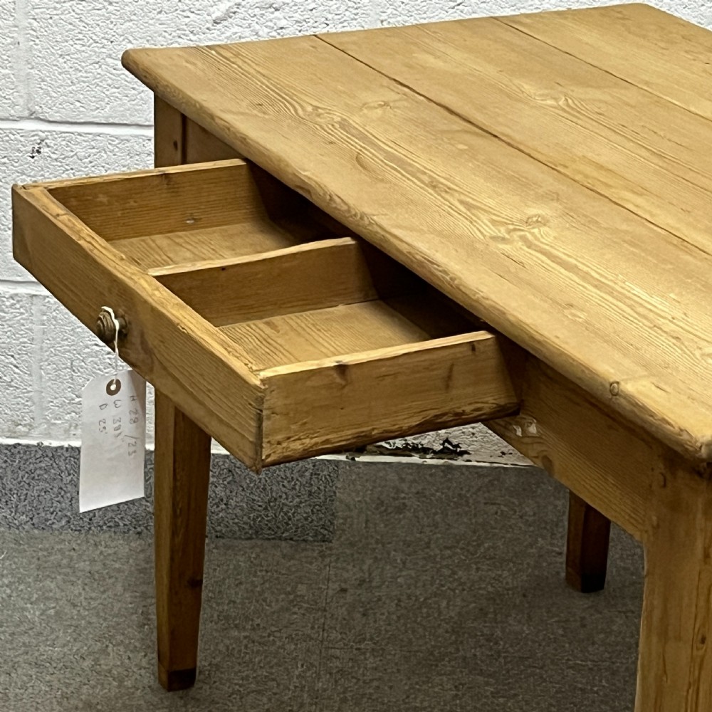 Small Old Pine Table With Drawer View III