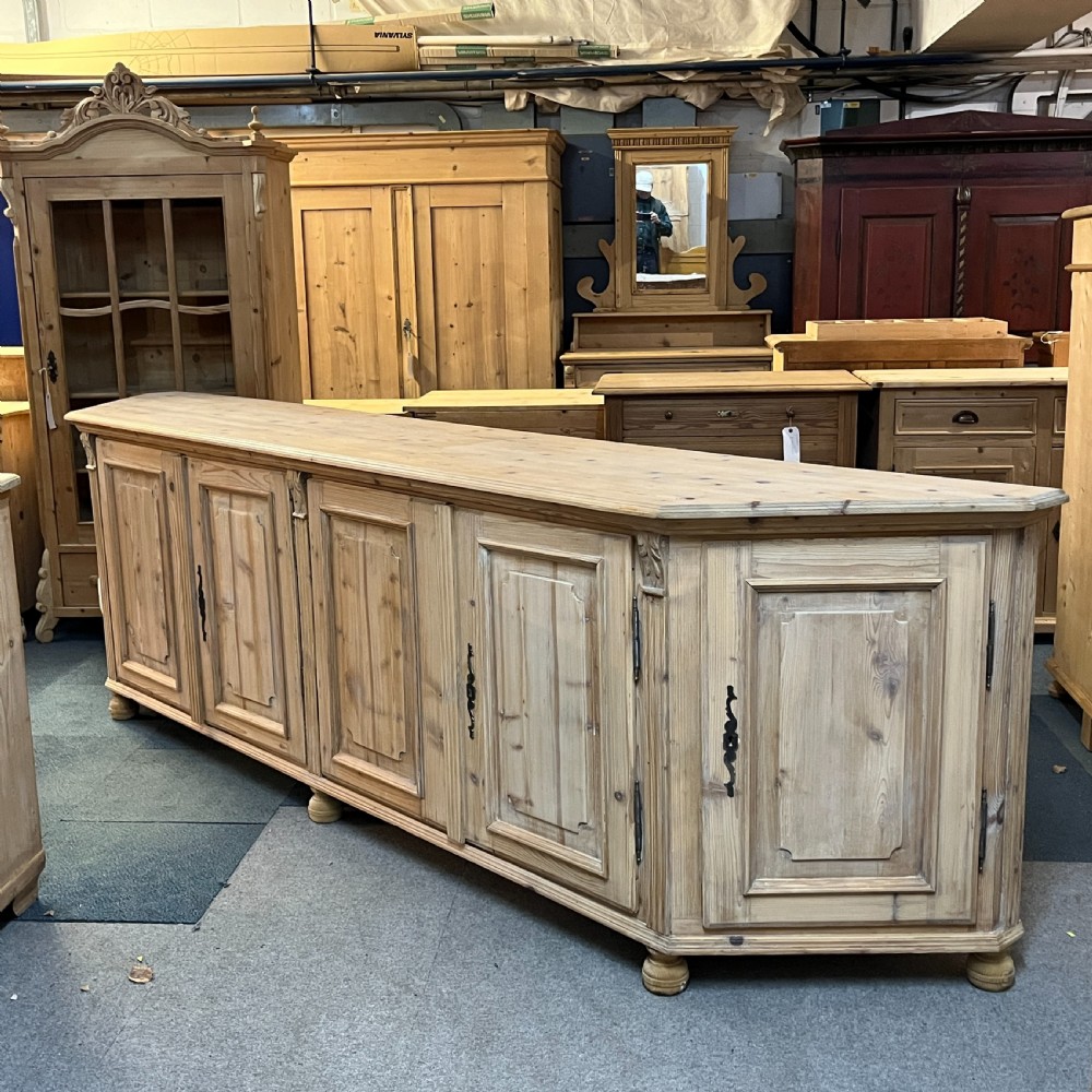 Very Wide Six Door Antique Pine Cupboard/Sideboard View II