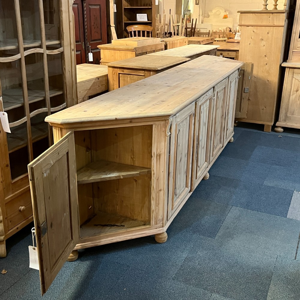 Very Wide Six Door Antique Pine Cupboard/Sideboard View IV