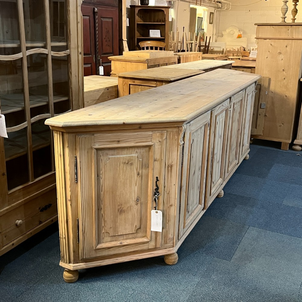 Very Wide Six Door Antique Pine Cupboard/Sideboard View V
