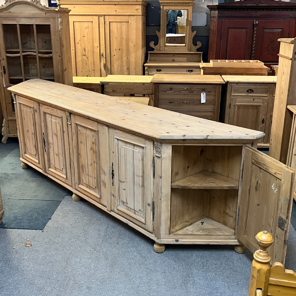 Very Wide Six Door Antique Pine Cupboard/Sideboard View VII