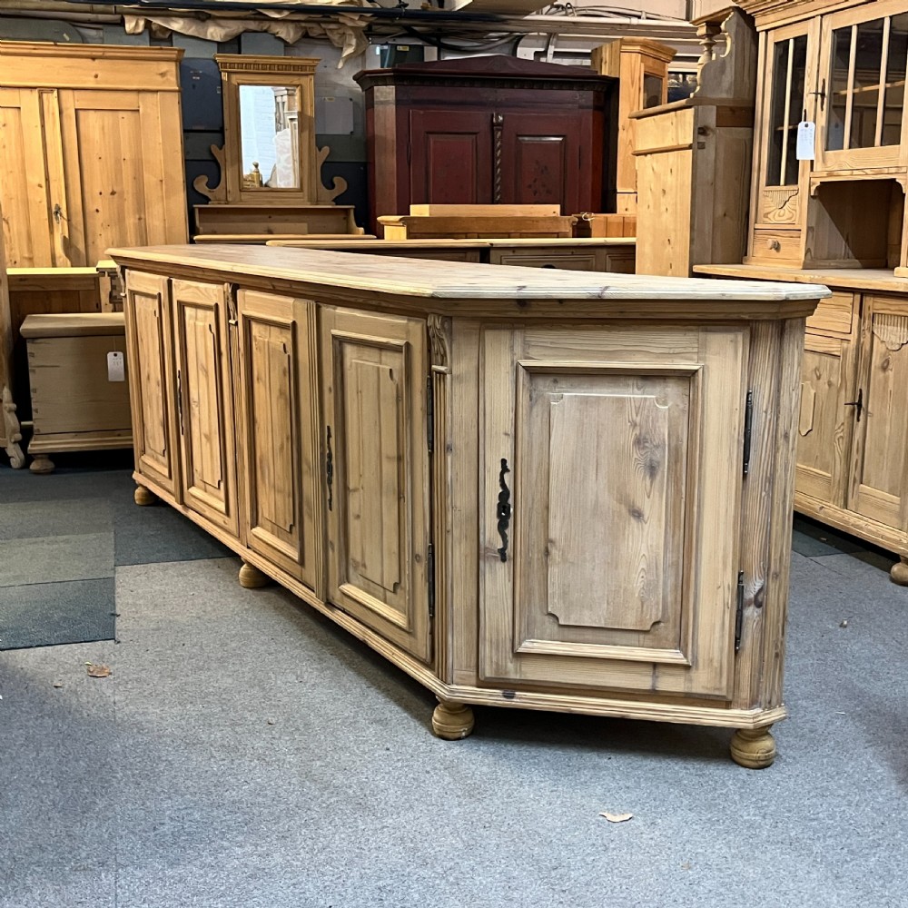 Very Wide Six Door Antique Pine Cupboard/Sideboard View VIII