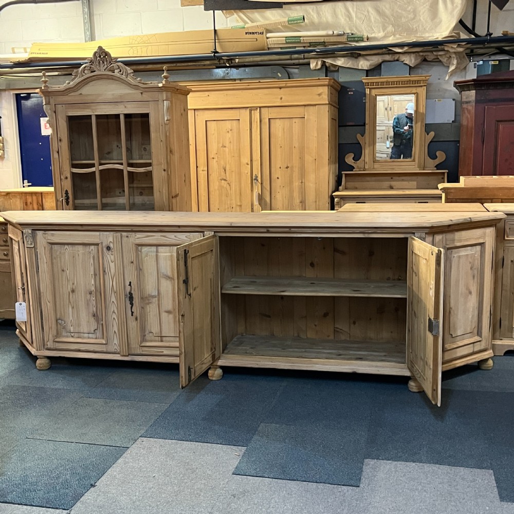Very Wide Six Door Antique Pine Cupboard/Sideboard View IX