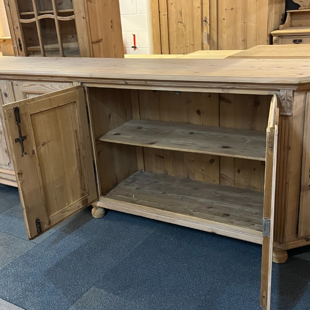 Very Wide Six Door Antique Pine Cupboard/Sideboard View XI