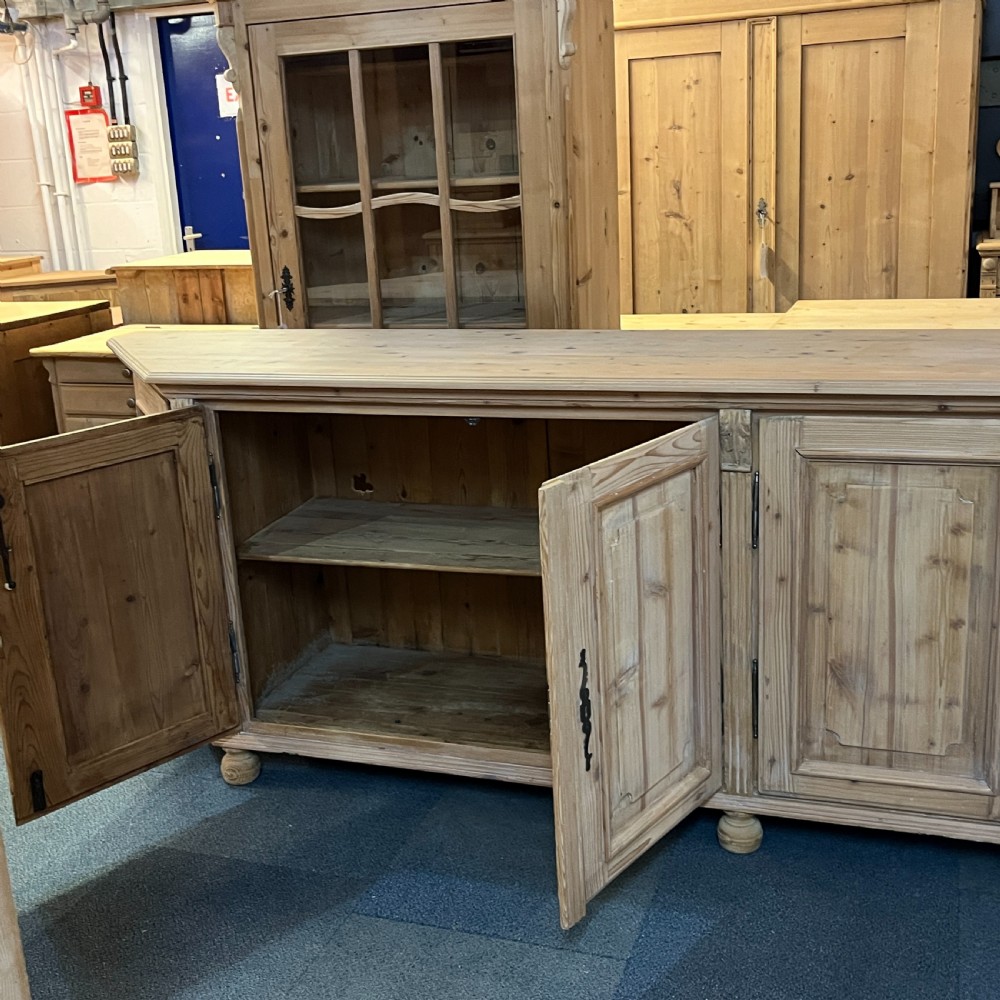 Very Wide Six Door Antique Pine Cupboard/Sideboard View XII