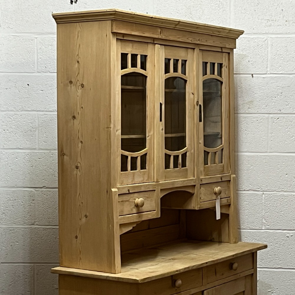 1930's Antique Pine Partly Glazed Dresser View IV
