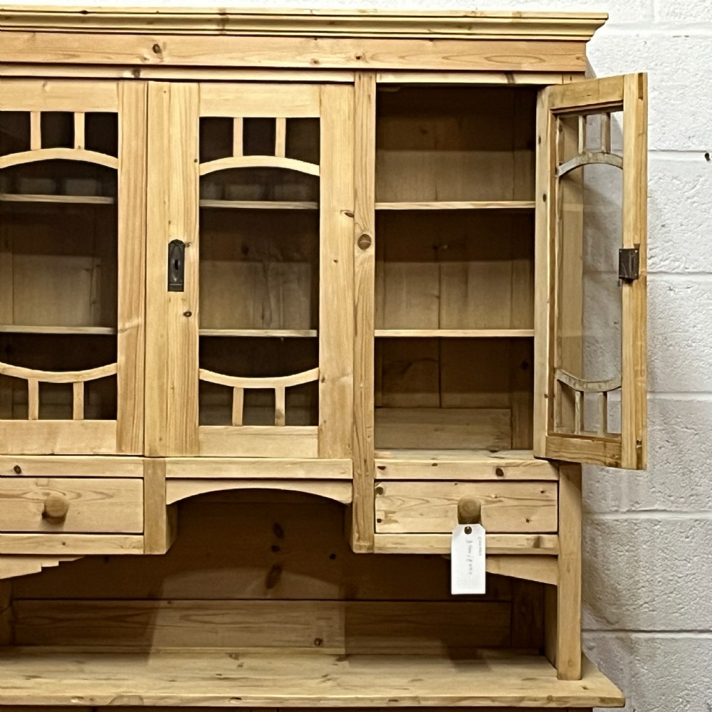 1930's Antique Pine Partly Glazed Dresser View IX