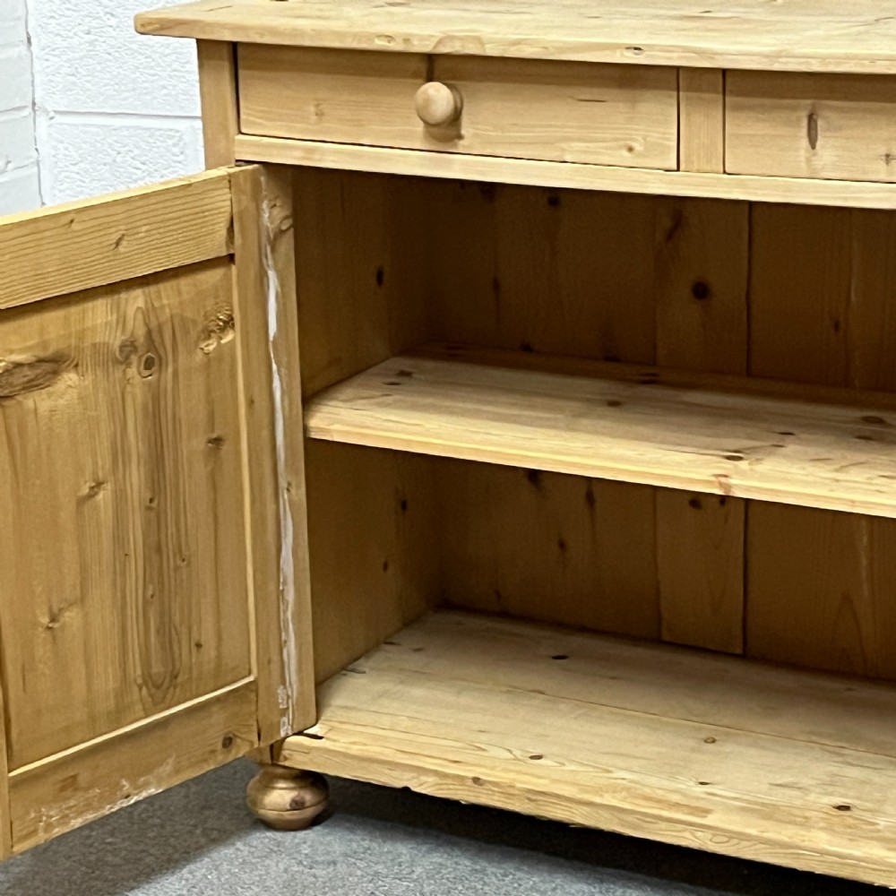 1930's Antique Pine Partly Glazed Dresser View XI