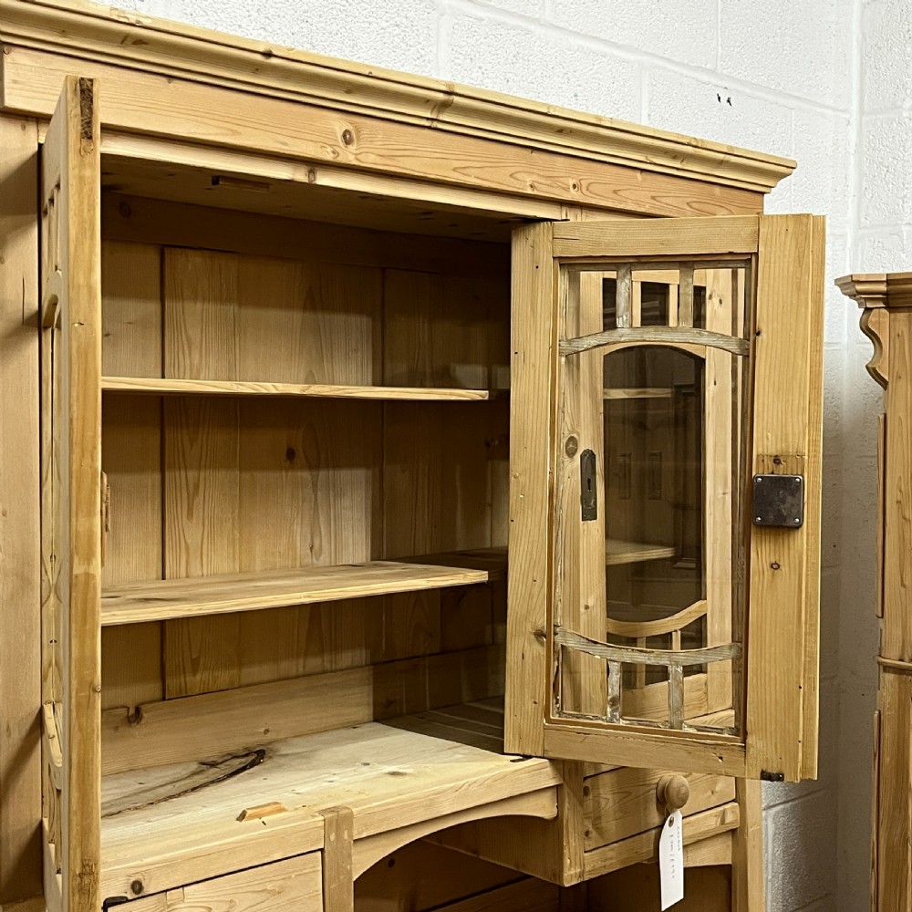 1930's Antique Pine Partly Glazed Dresser View XIII