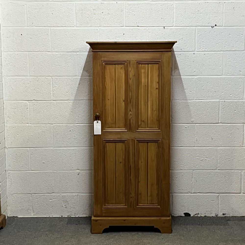 Tall Slim Old English Pine School Cupboard