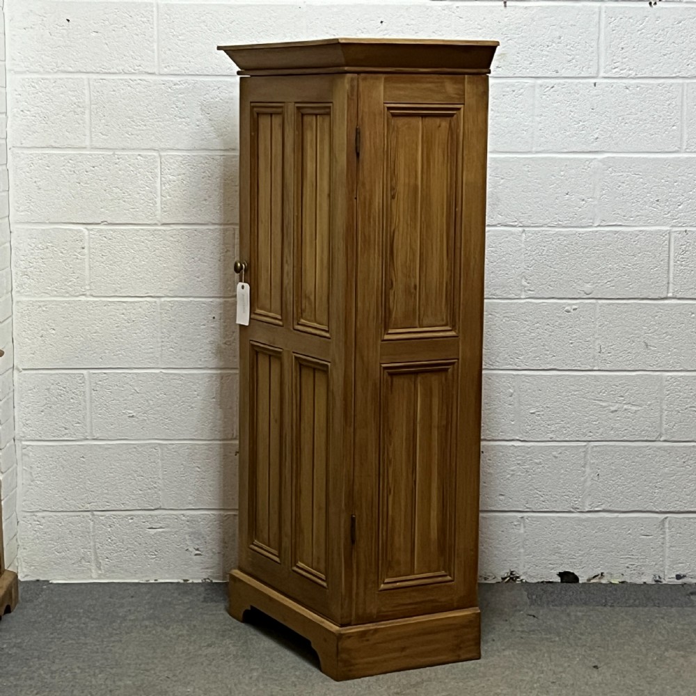 Tall Slim Old English Pine School Cupboard View II