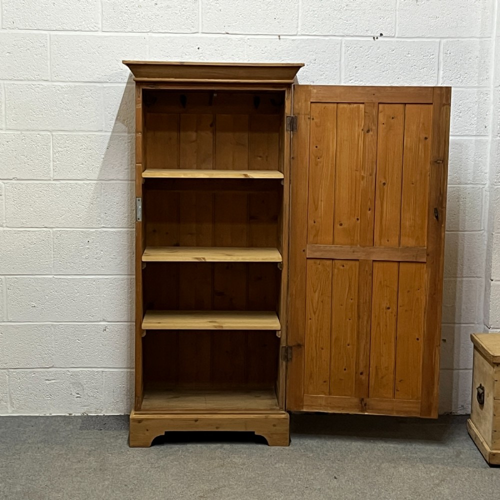 Tall Slim Old English Pine School Cupboard View VI