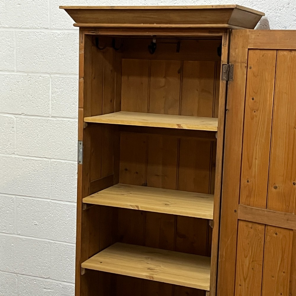 Tall Slim Old English Pine School Cupboard View VII