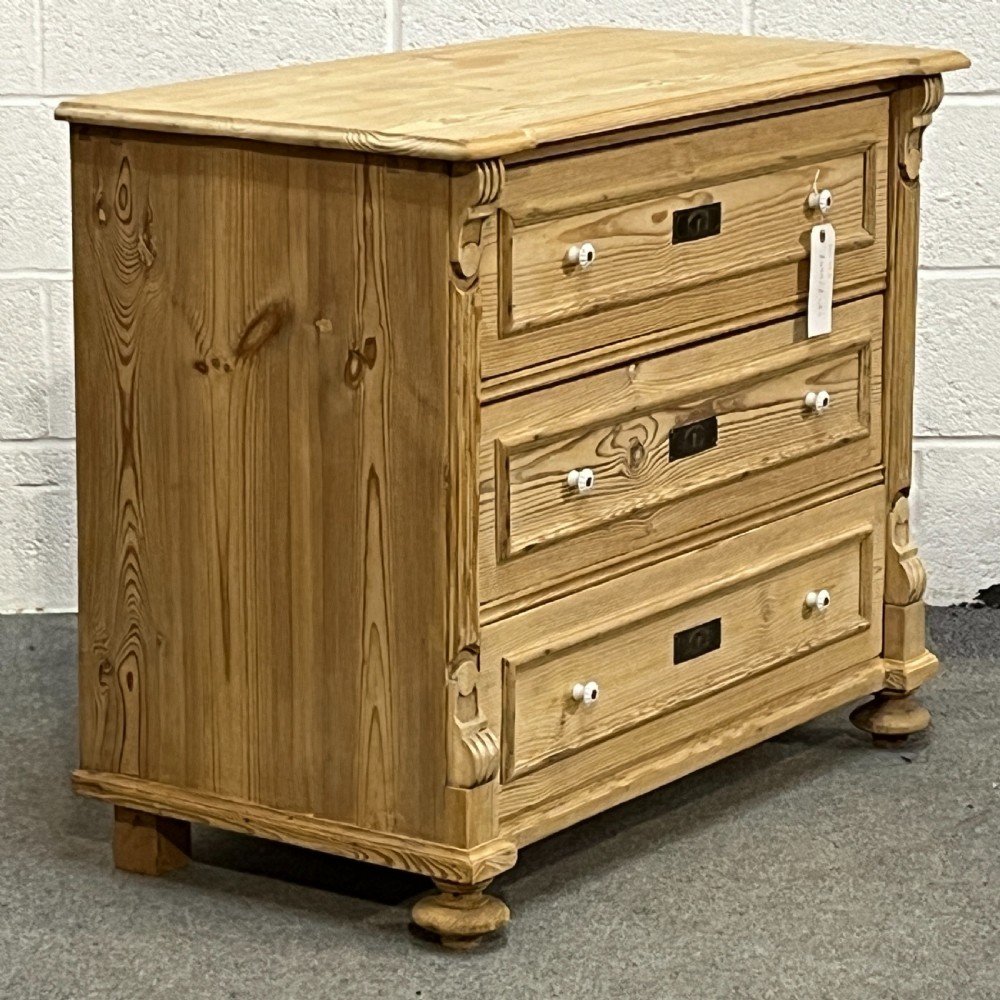 Antique Pine Chest Of 3 Drawers View III