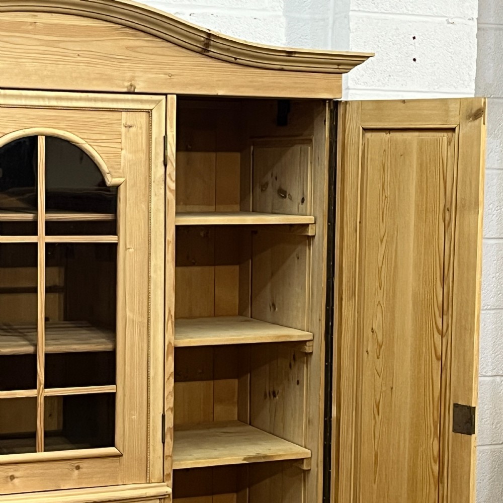 Large Antique Pine Bedroom Unit With Drawers  View X