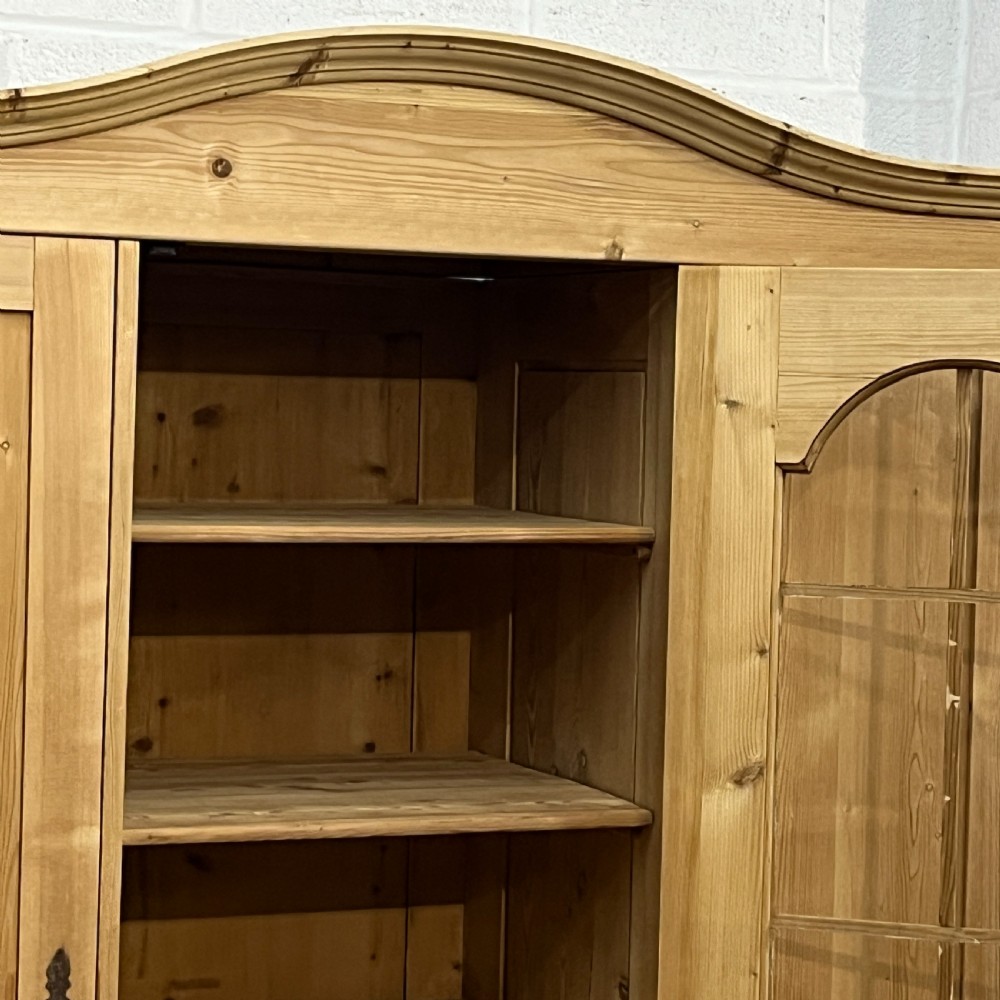Large Antique Pine Bedroom Unit With Drawers  View XII