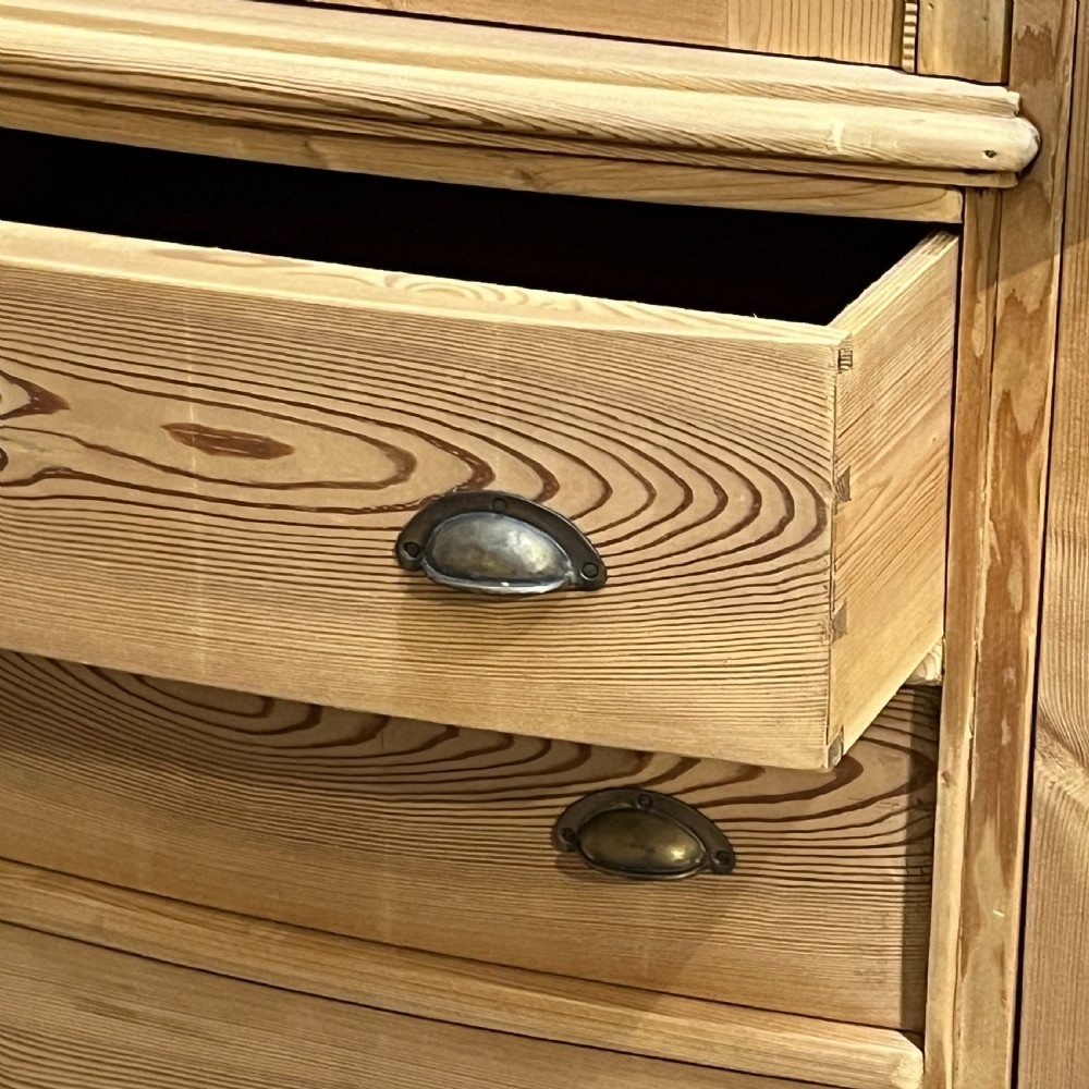 Large Antique Pine Bedroom Unit With Drawers  View XIV