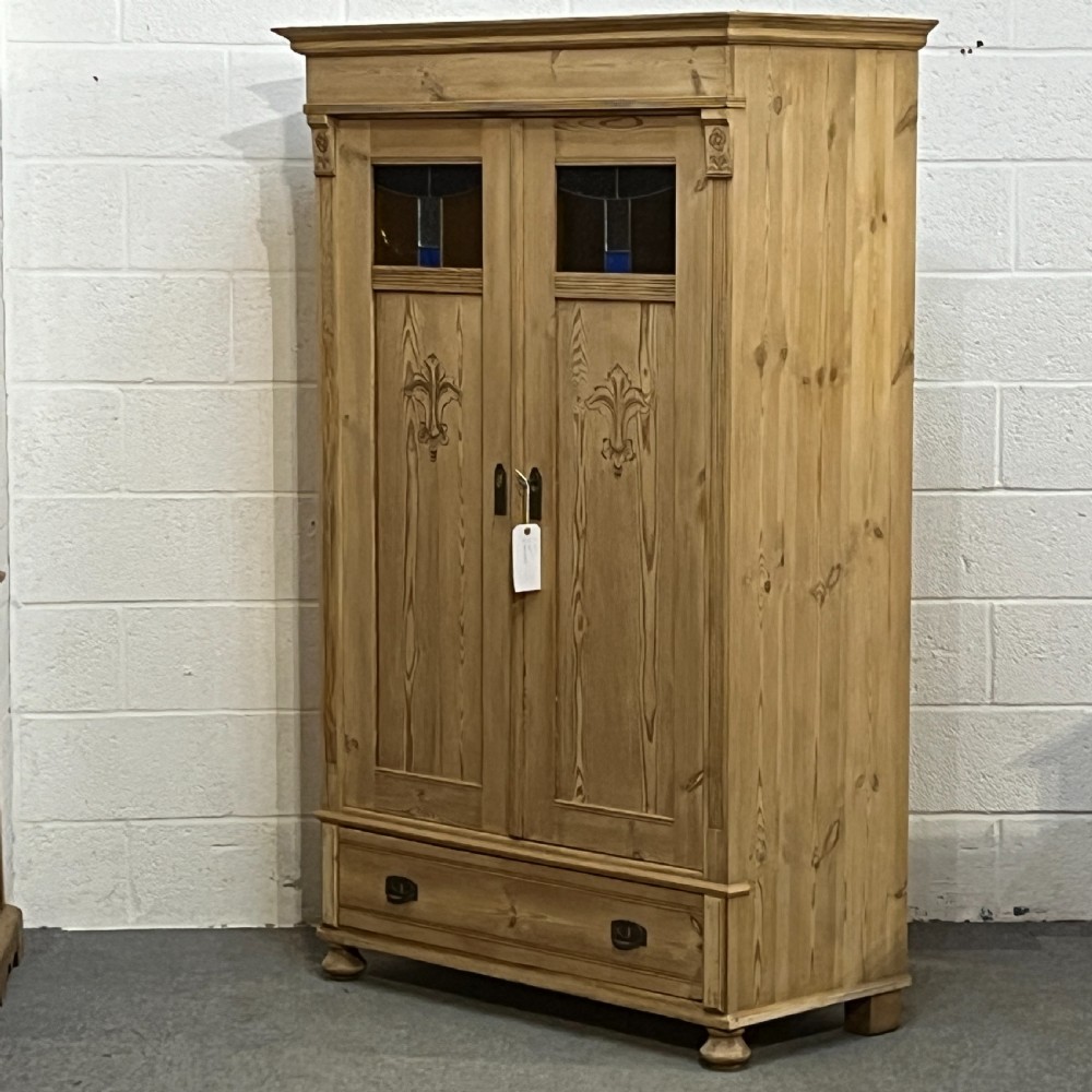Small Pine Wardrobe With Bottom Drawer View II