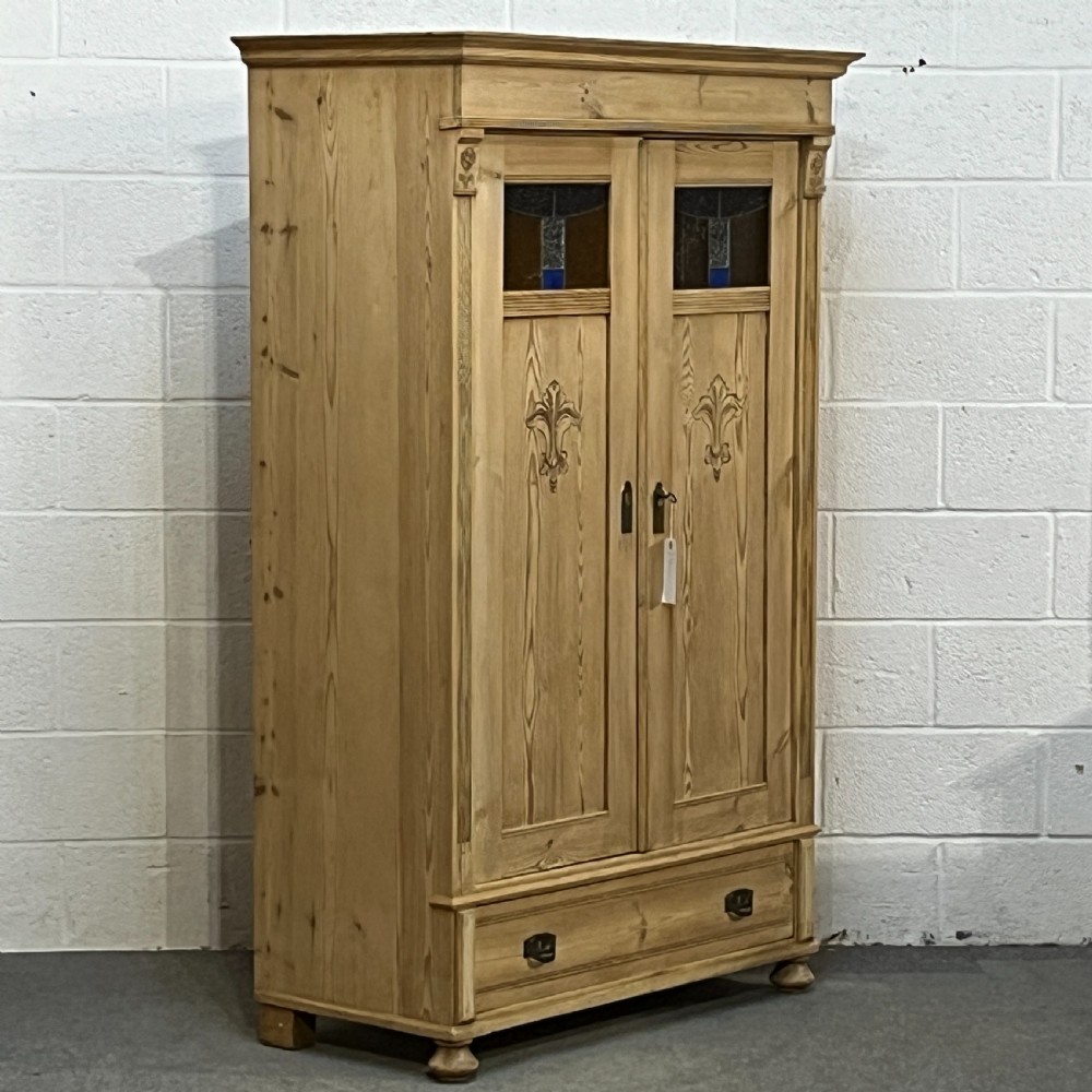 Small Pine Wardrobe With Bottom Drawer View III