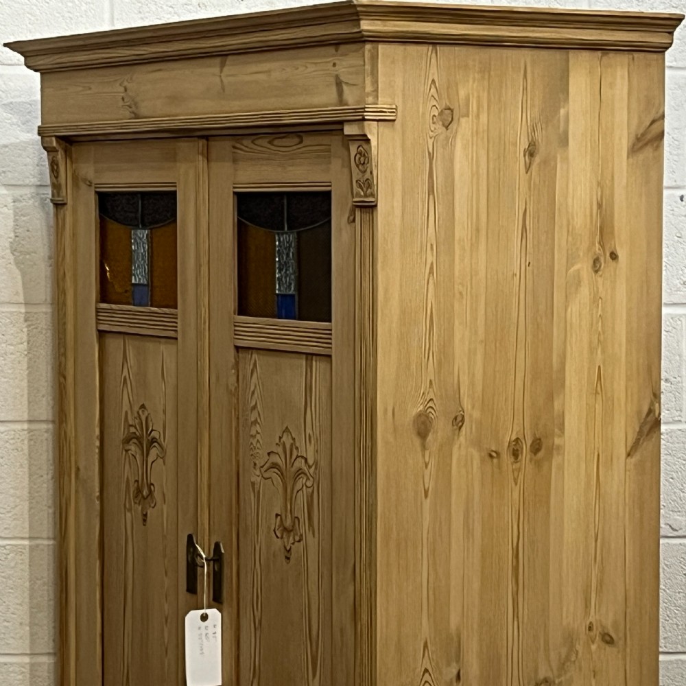 Small Pine Wardrobe With Bottom Drawer View IV
