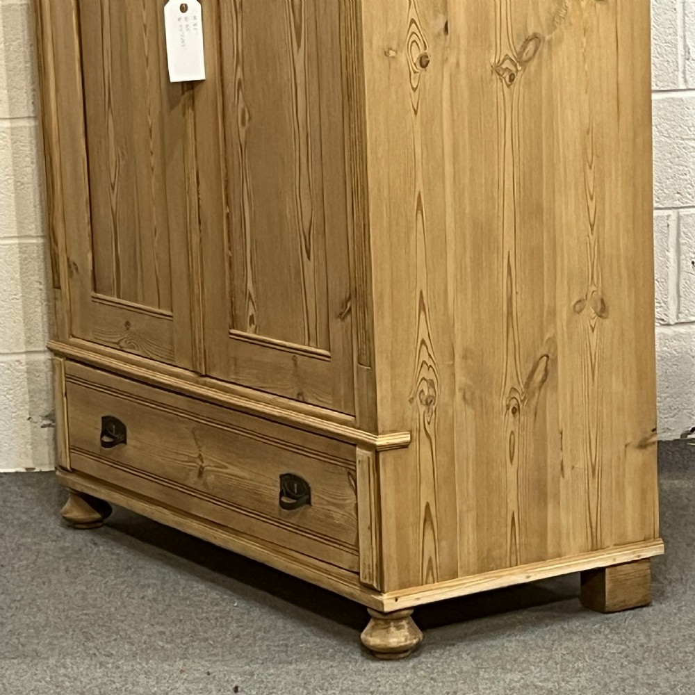 Small Pine Wardrobe With Bottom Drawer View V