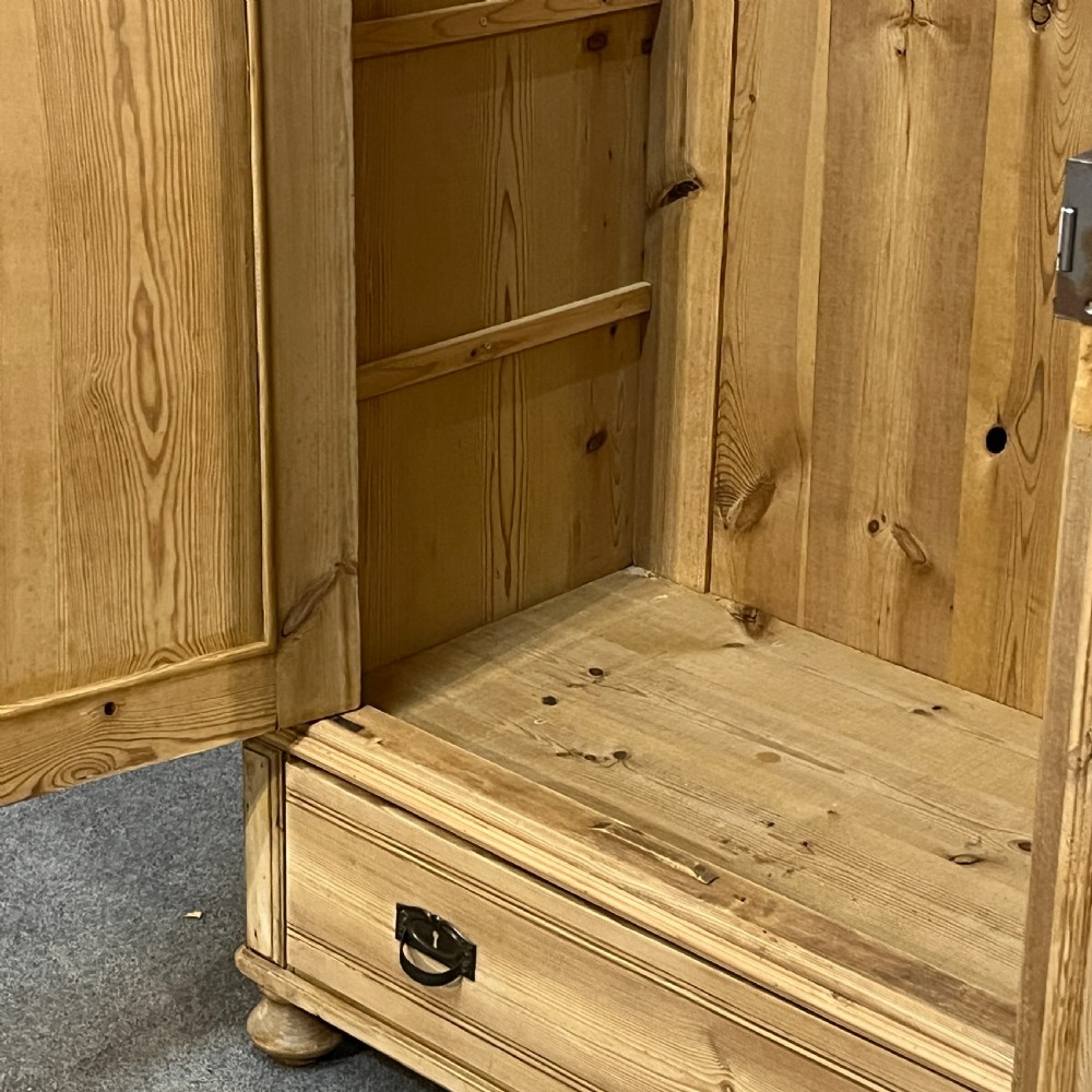 Small Pine Wardrobe With Bottom Drawer View VIII