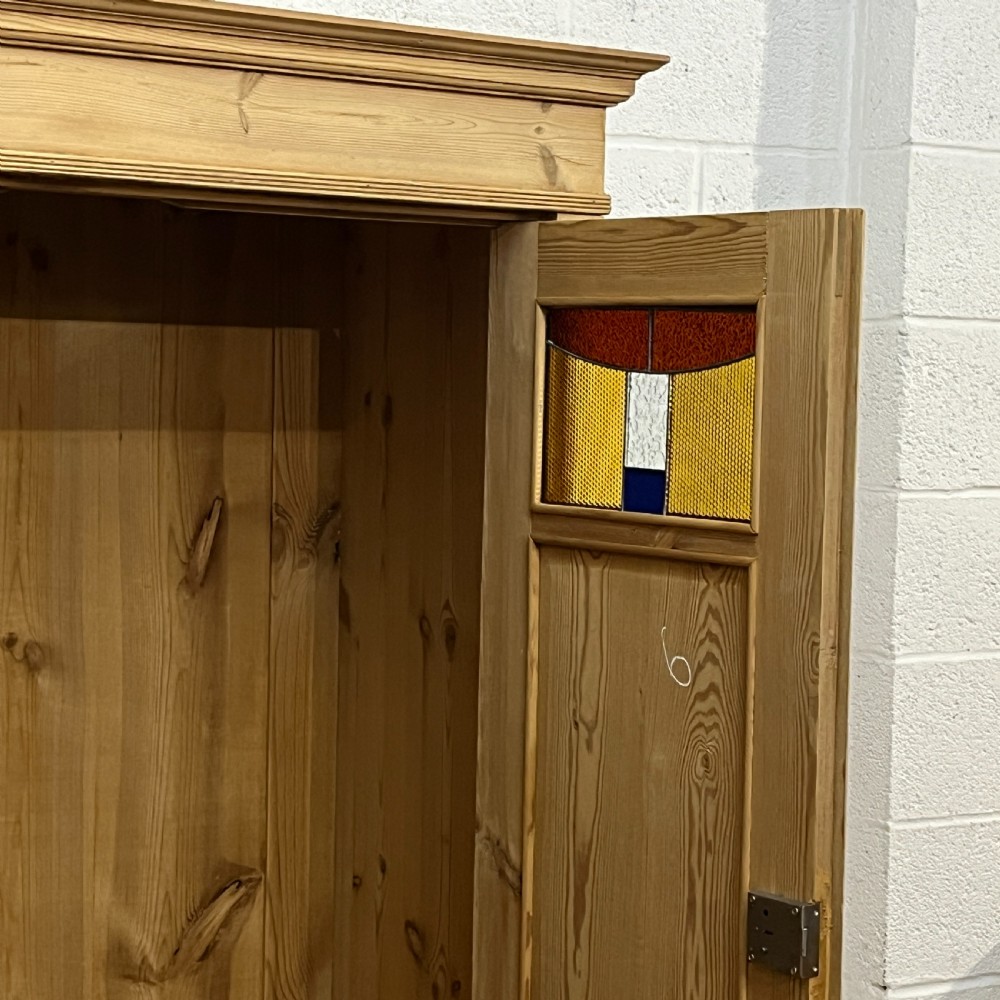 Small Pine Wardrobe With Bottom Drawer View IX
