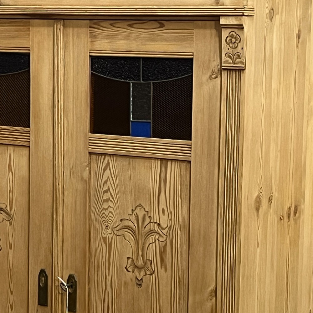 Small Pine Wardrobe With Bottom Drawer View XII