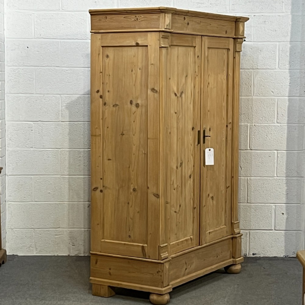Tall Fairly Slim 1920’s Pine Wardrobe (Dismantles) View III