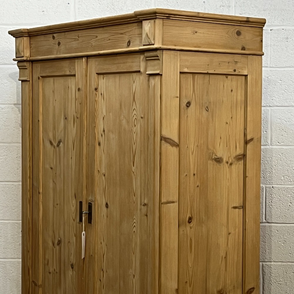 Tall Fairly Slim 1920’s Pine Wardrobe (Dismantles) View IV