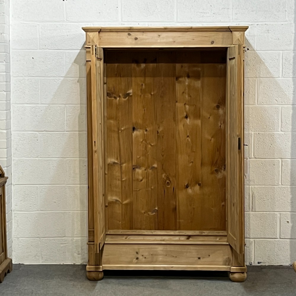 Tall Fairly Slim 1920’s Pine Wardrobe (Dismantles) View IX
