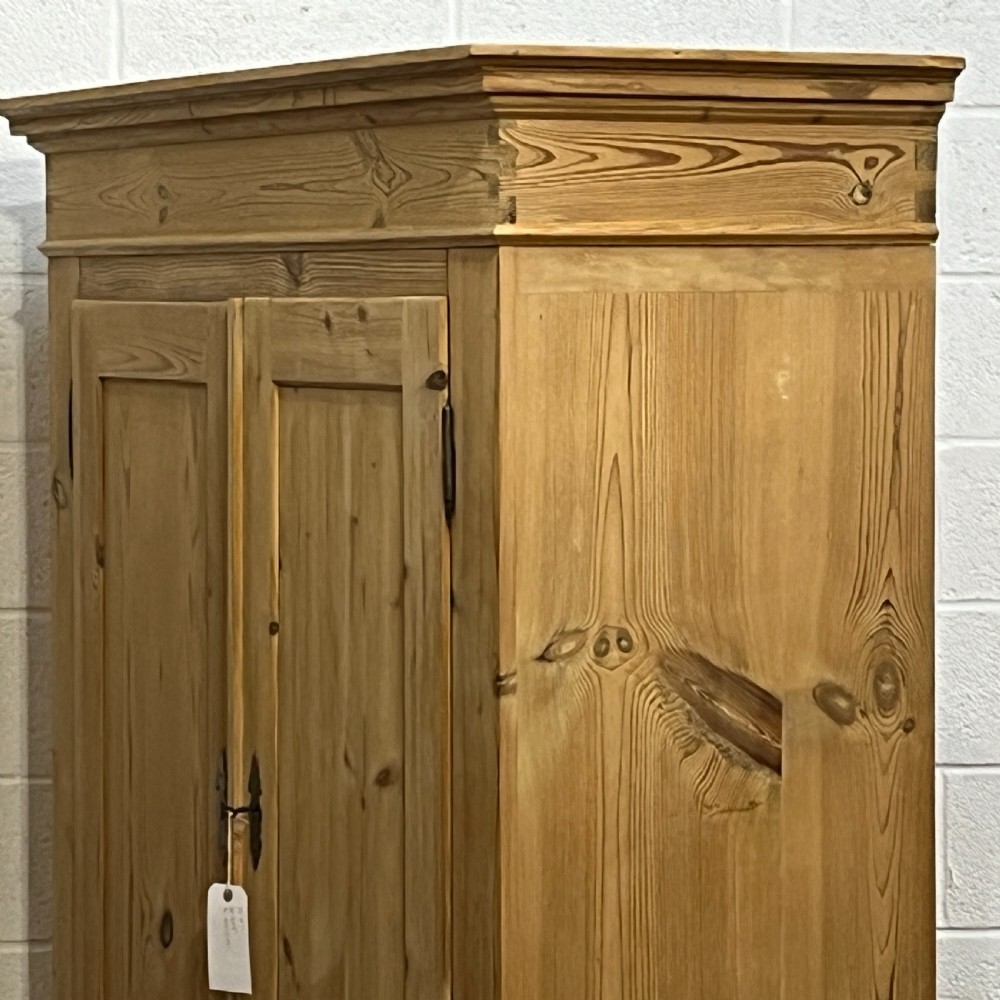 Small Double Antique Pine Wardrobe (Dismantles) View IV