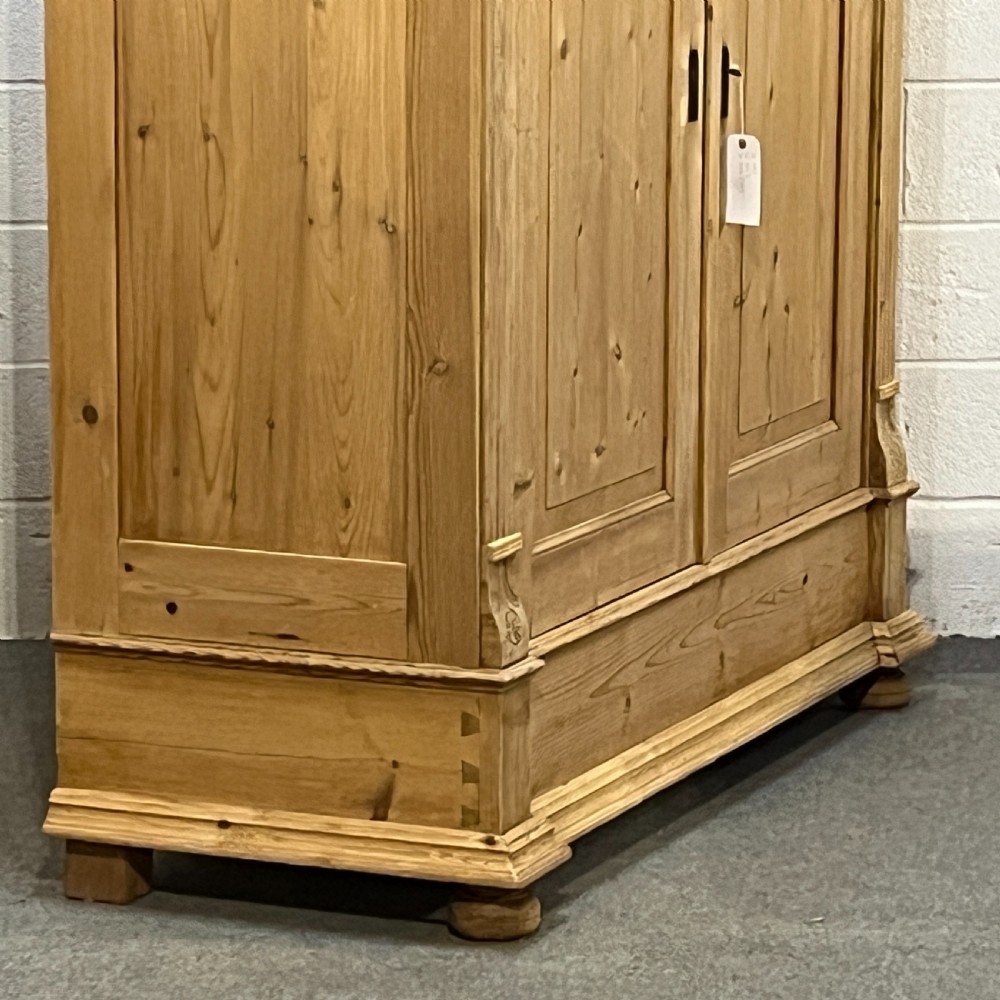 Large Double Antique Pine Wardrobe (Dismantles) View V