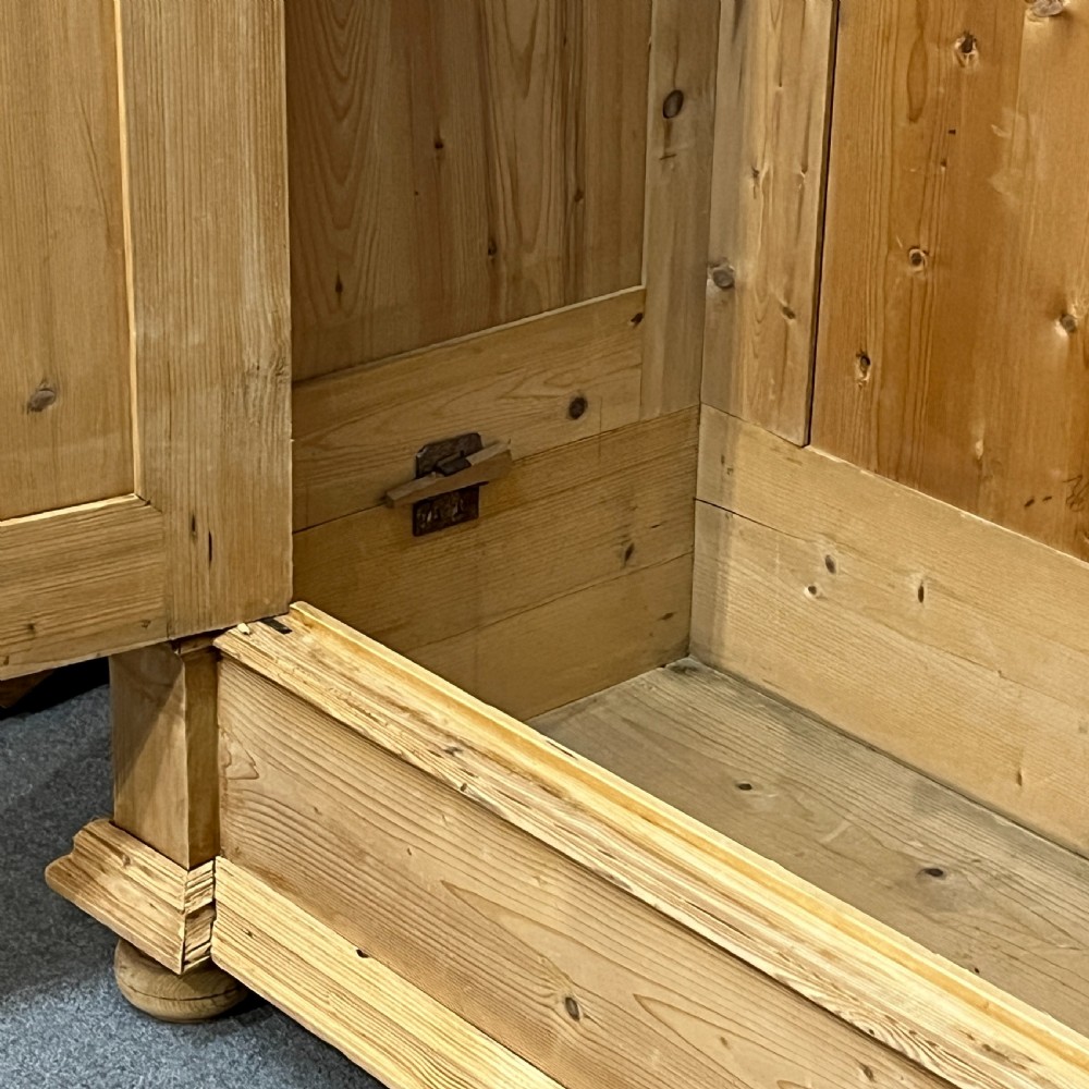 Large Double Antique Pine Wardrobe (Dismantles) View IX