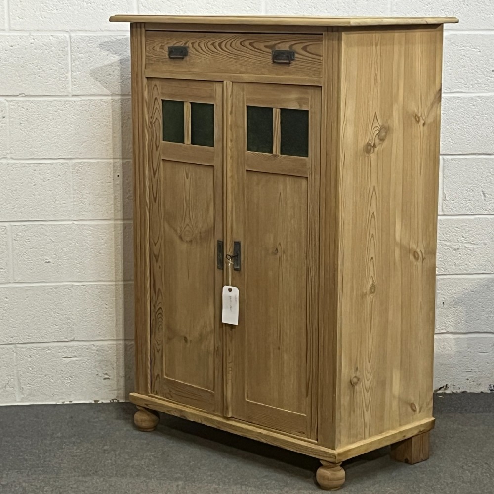Tall Slim Antique Pine Cupboard View II