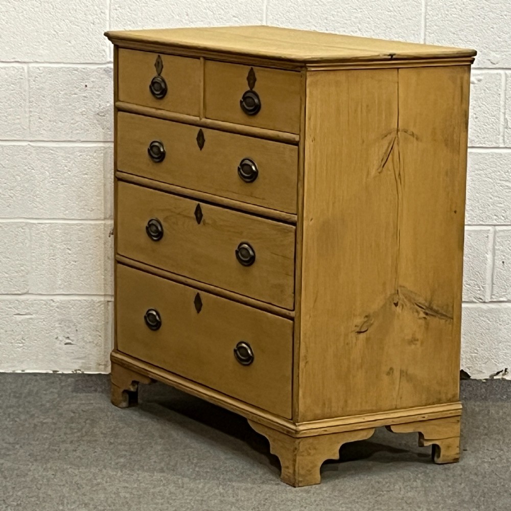 Georgian 2 Over 3 Pine Chest Of Drawers View II