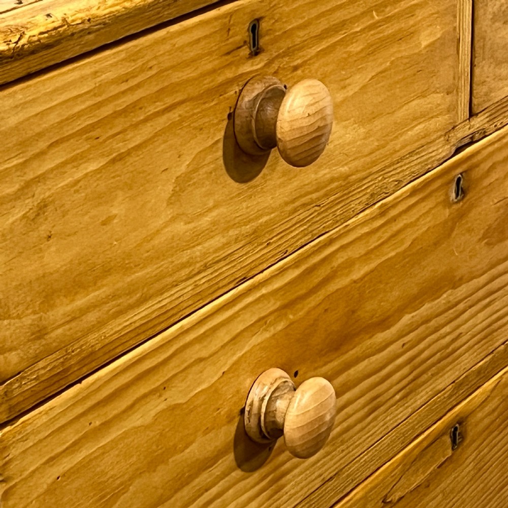 Large Waxed Victorian Pine Chest Of Drawers View VII