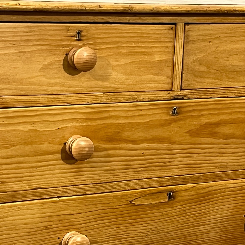 Large Waxed Victorian Pine Chest Of Drawers View VIII