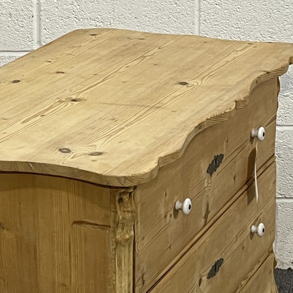 Antique Pine 3 Drawer Chest Of Drawers View V