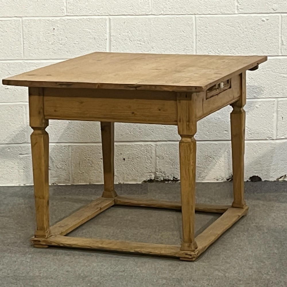Old Czech Pine Table With Drawer  View IV